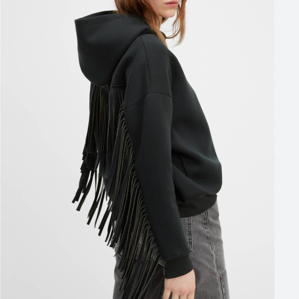Levi’s Made & Crafted Black hoodie with fringe